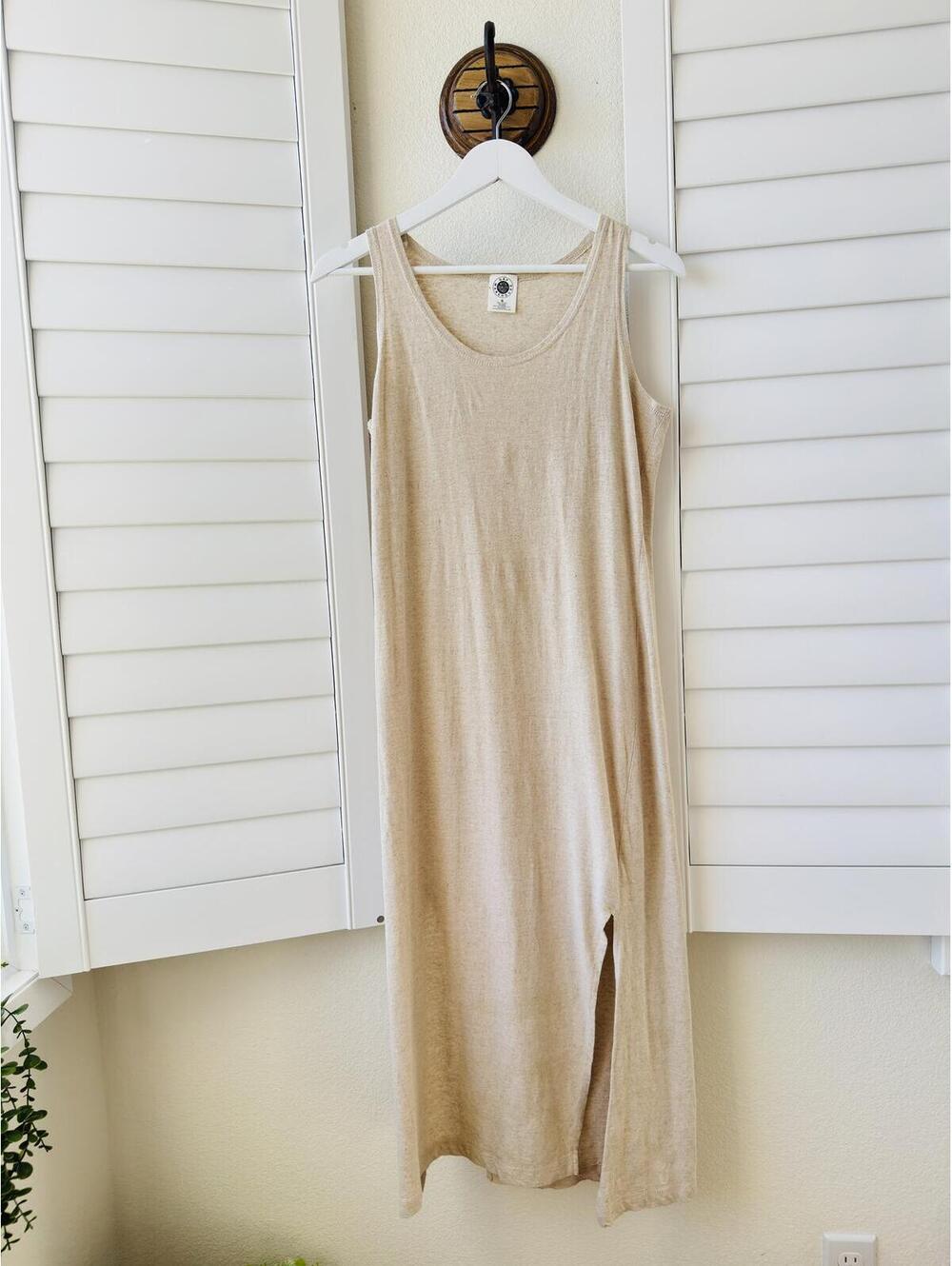 Vintage Gap Warehouse Cotton Linen Maxi Dress - Size S